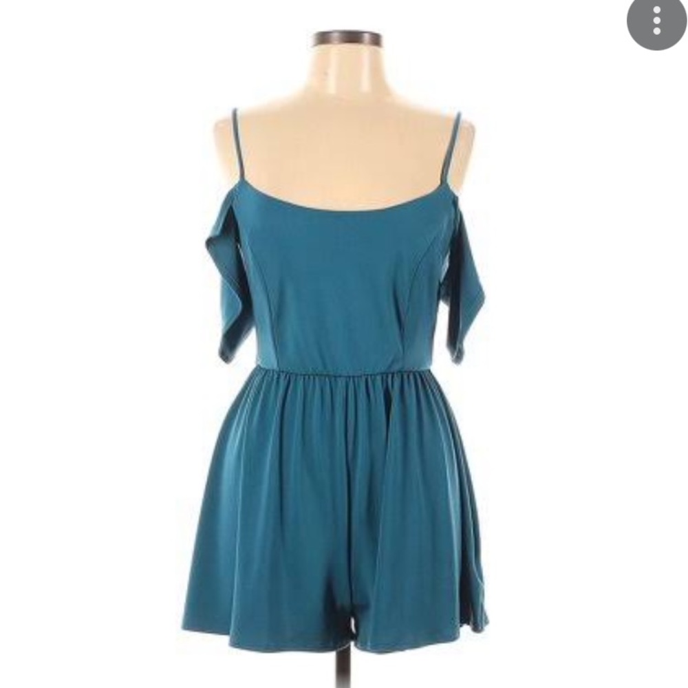 Urban Outfitters Blue Romper 💙 with Shoulder Sleeve Cut Outs!